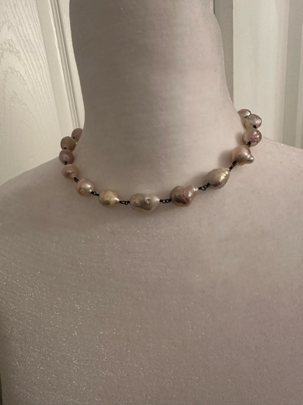 Goldie Lew Cultured Pearl Necklace - Pink Pearl Strand - Picture 10 of 12